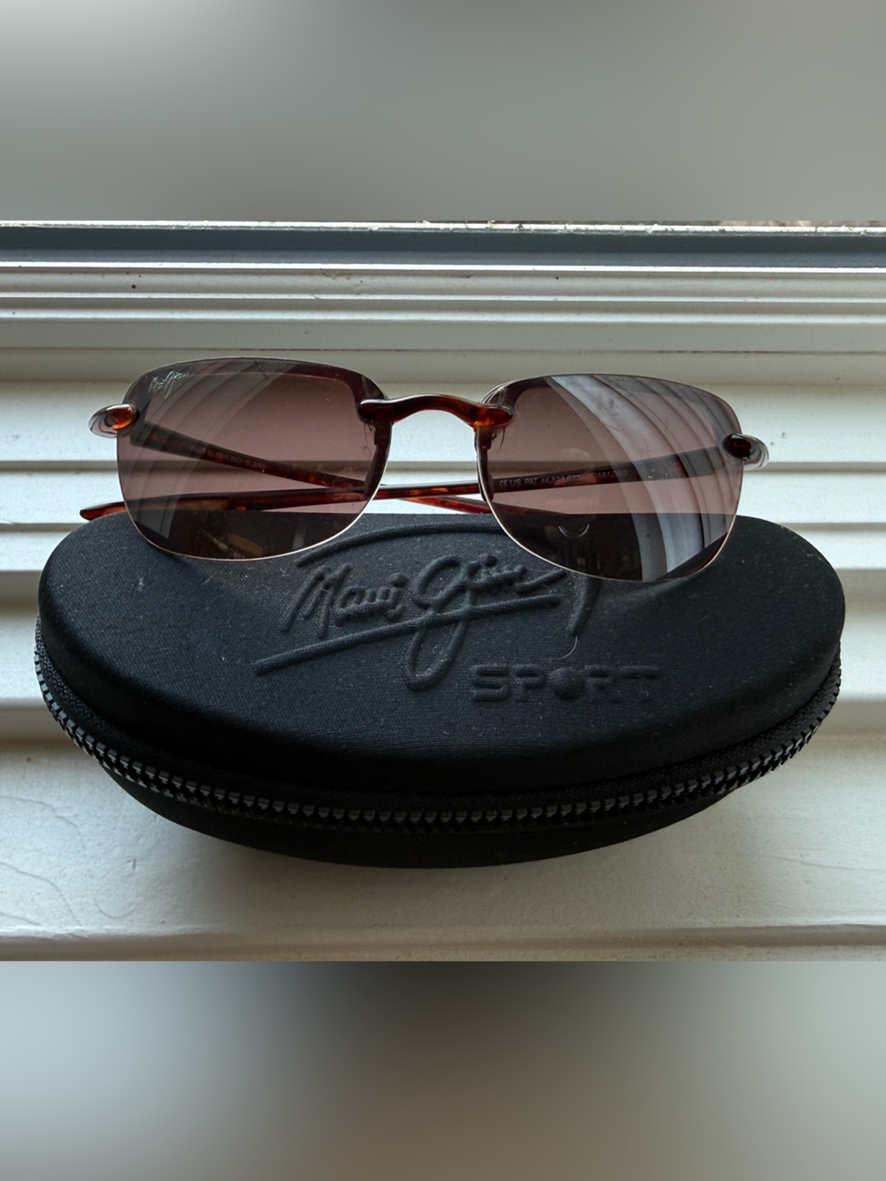 Maui Jim Rimless Polarized Sunglasses Style 408-10/Sandy Beach